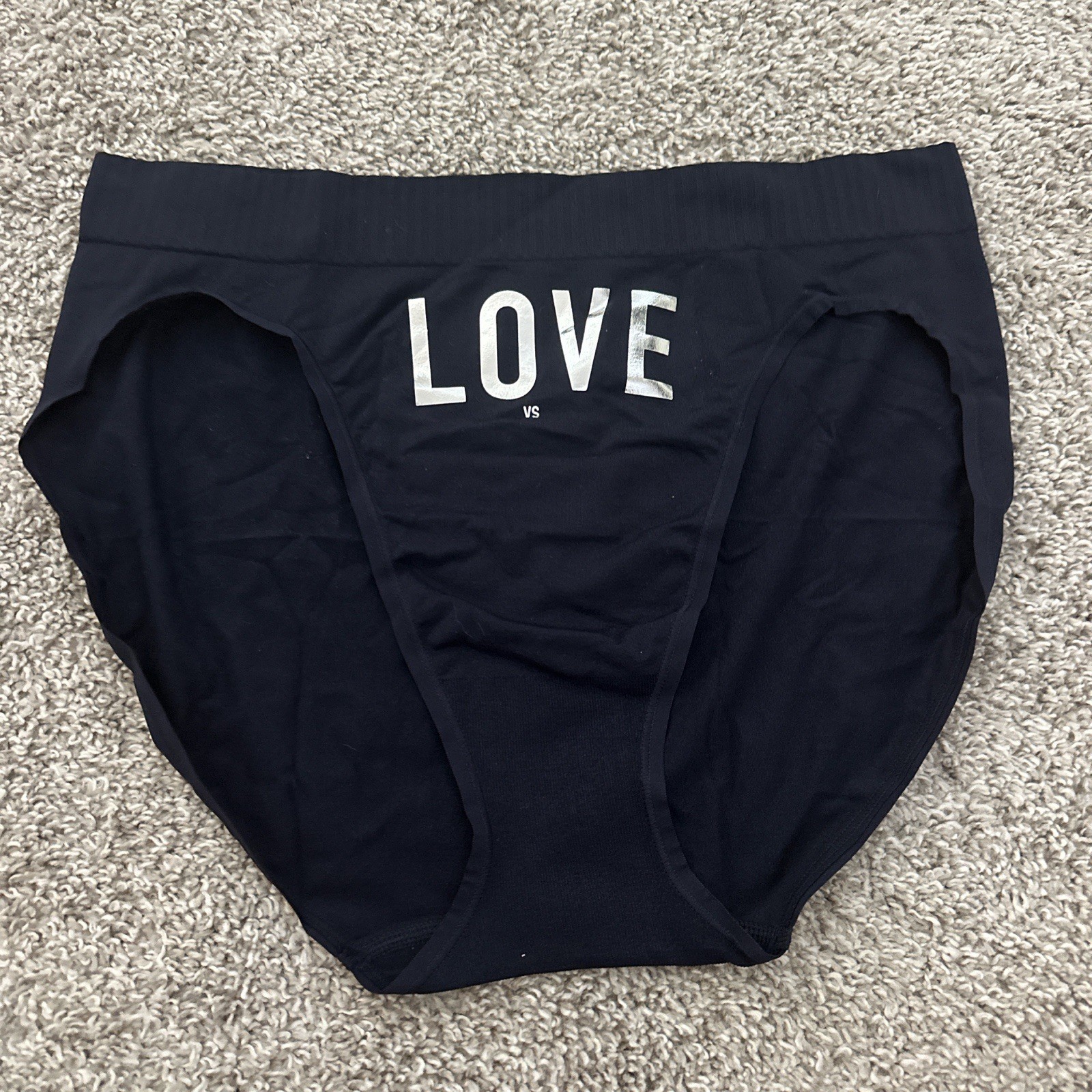 Victoria’s Secret “Love” High Leg Brief Dark Navy Blue NWT Size XL