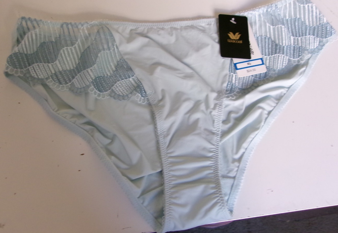 1 Wacoal Le Femme Bikini Panties Style 841117 Pastel Blue (459) Size XL