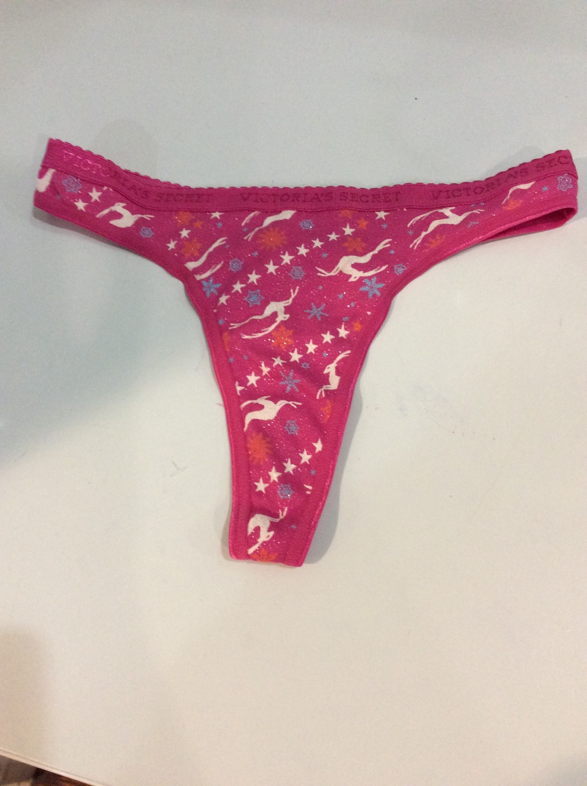 Vintage 2003 Victoria Secret Signature Waistband Low rise Thong Size M New