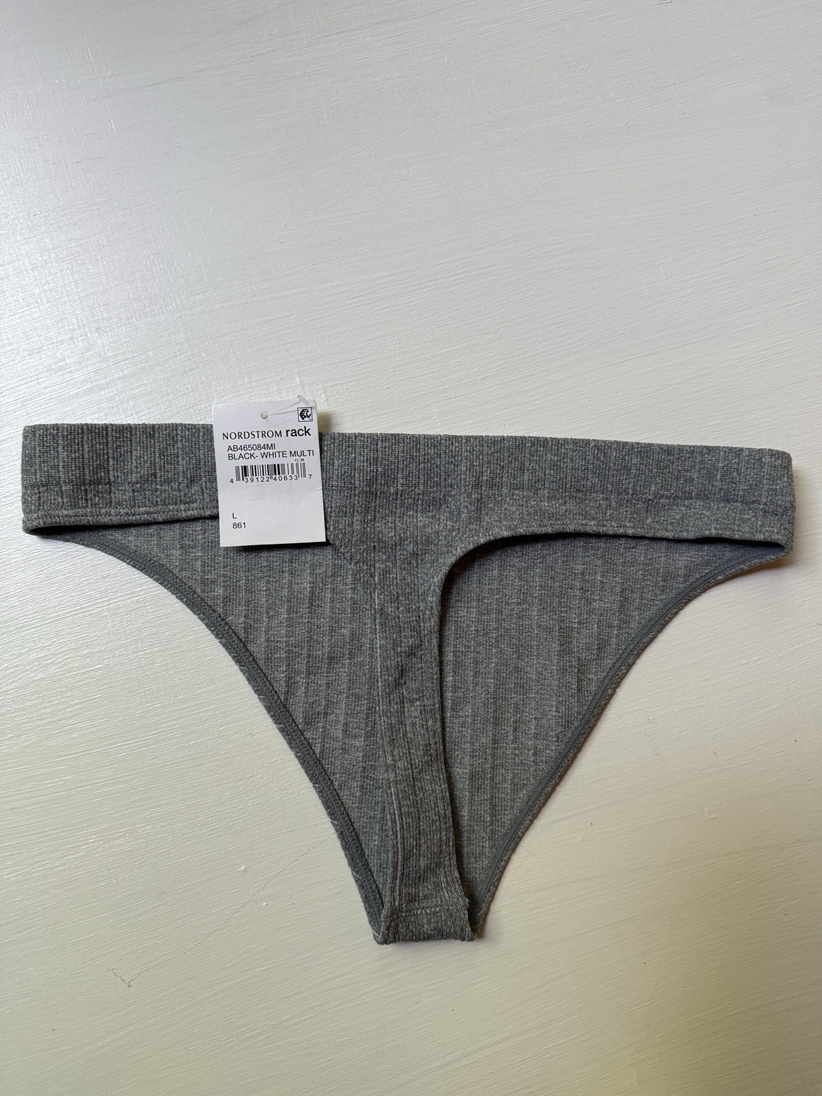 NWT ABOUND NORDSTROM Ribbed Thong Panty BUNDLE OF 3 Size LARGE