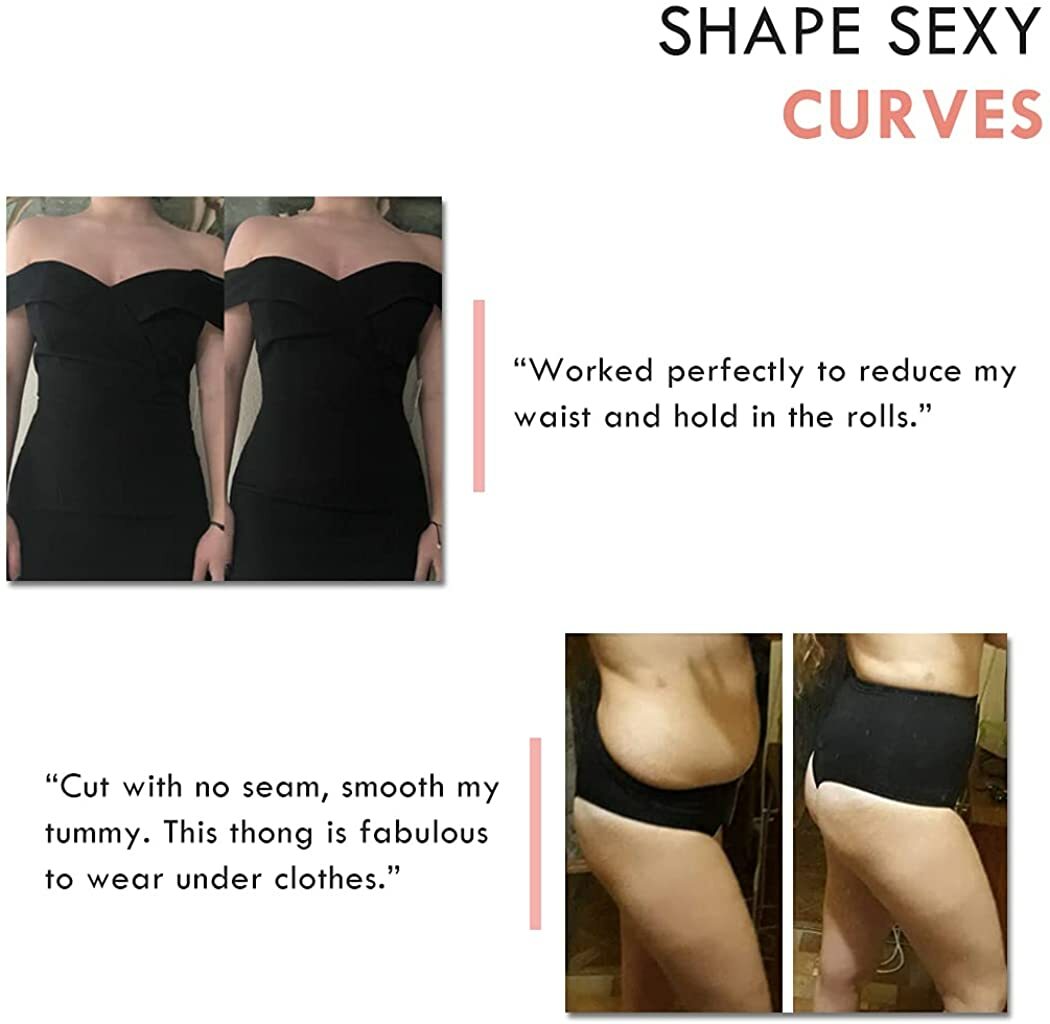 Womens Tummy Control Pants Seamless High Waist Briefs Thong Body Shaper G-String
