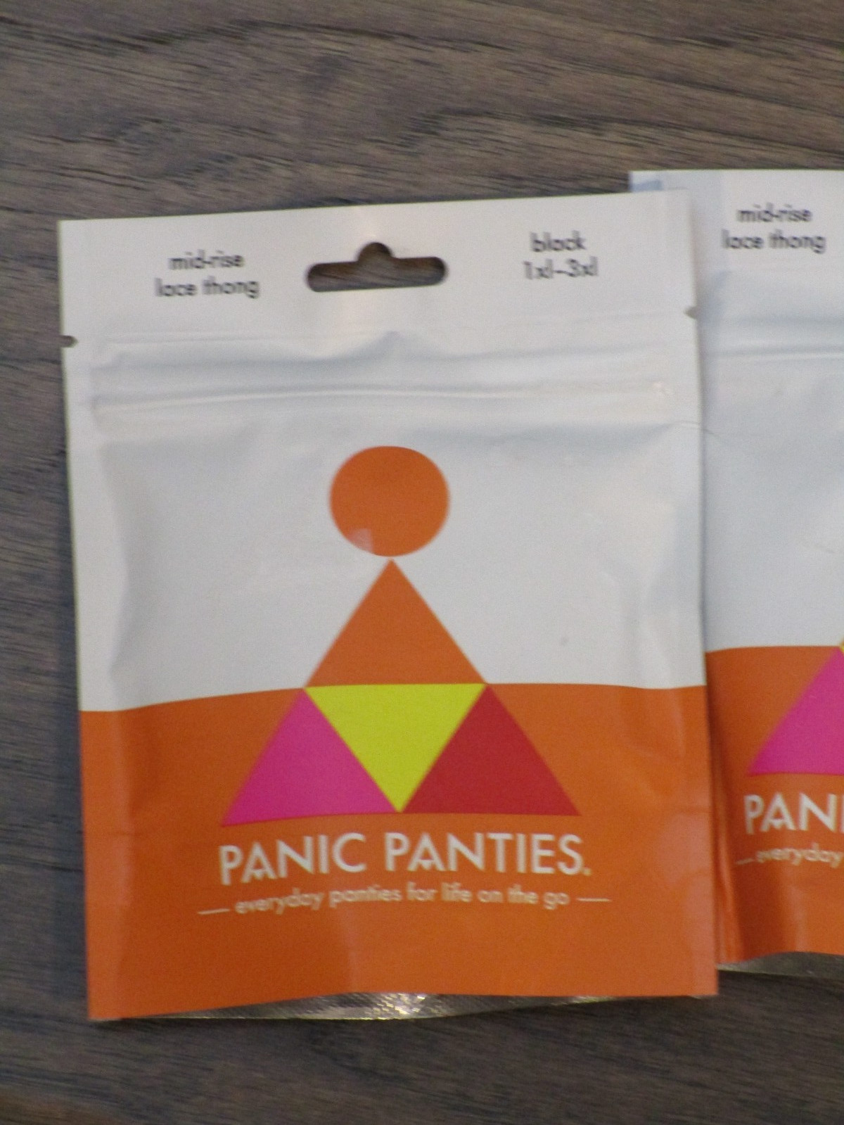 4-PACK PANIC PANTIES MID-RISE BLACK LACE THONG PANTIES SIZE 1XL-3XL