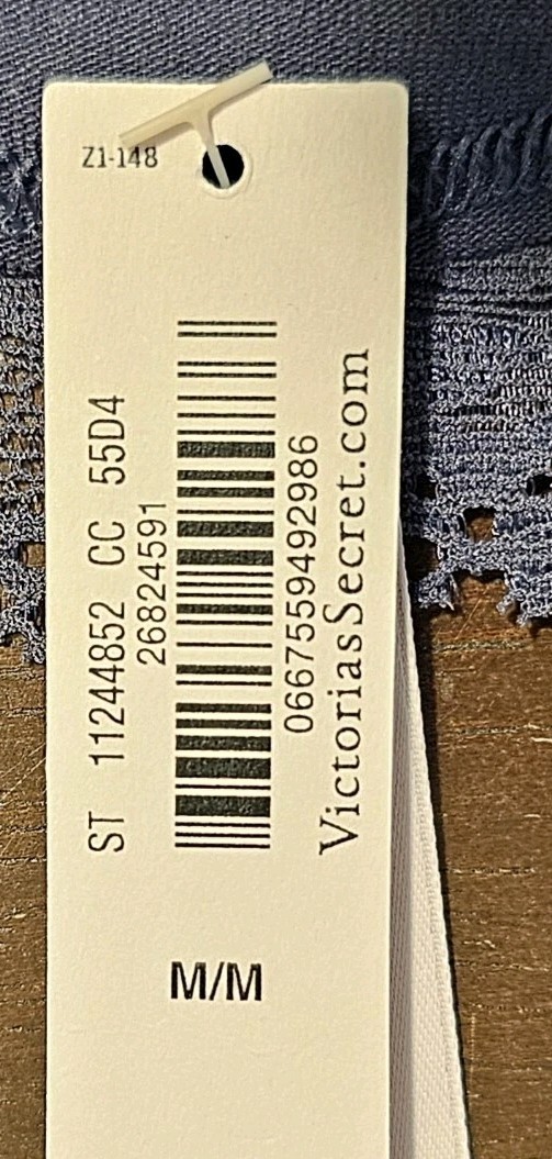 Size Medium Bikini Panty Victoria’s Secret Bow Dark Blue New With Tags