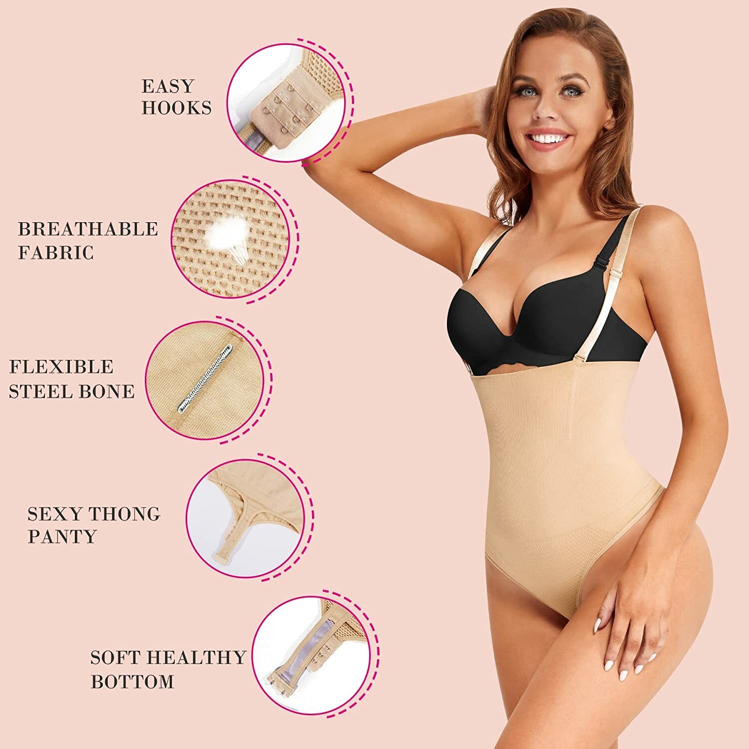 Fajas Fajate Colombianas Post Surgery Body Shaper Tanga Tira Thong Bodysuit Slim
