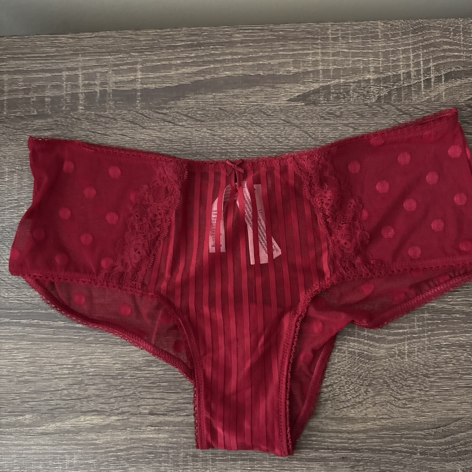 Victoria’s Secret Large Red Sheer Mesh Cheeky Panties