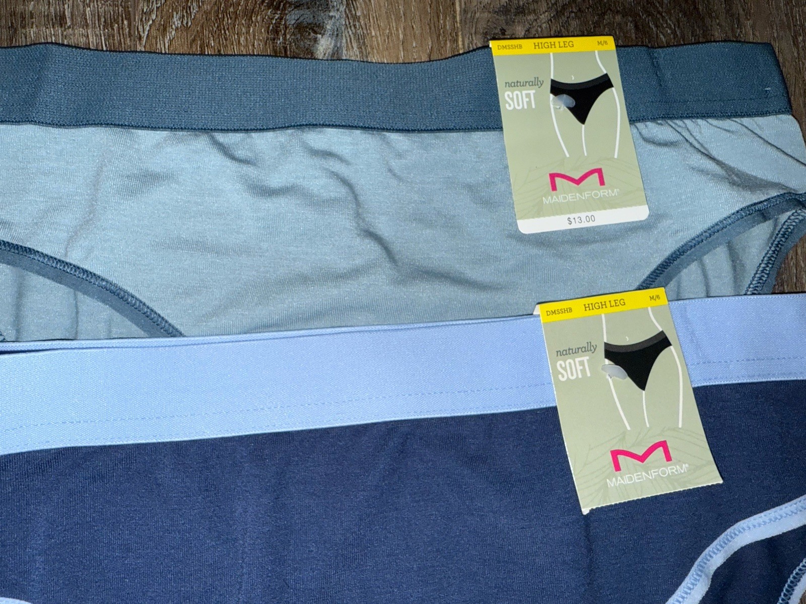 Maidenform ~ 2-Pair Womens High Leg Underwear Polyester Blend DMSSHB ~ M/6