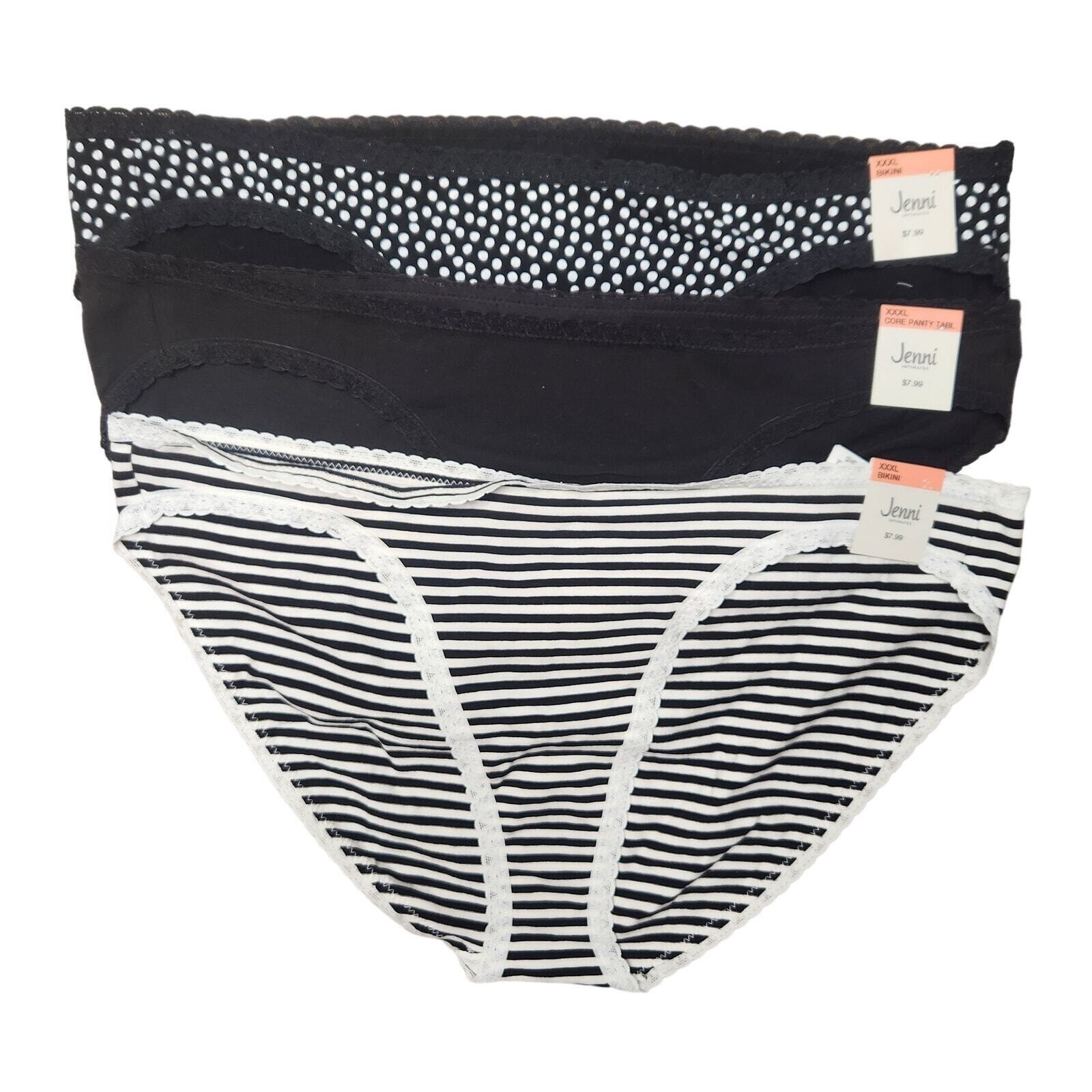 Jenni Intimates Underwear Women’s XXXL Multi Set of 3 Panties Lace Trimmed 6576