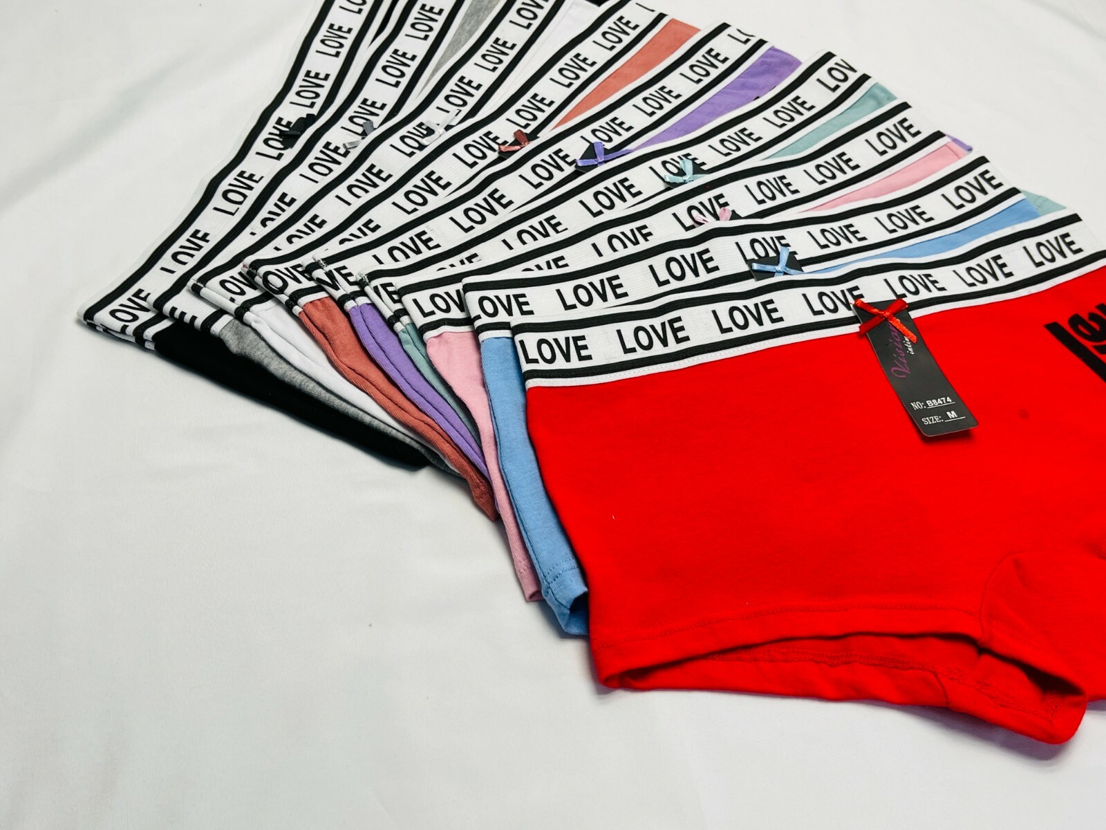 Boyshorts Sports LOVE Panties 6 OR 12 Undies 95% COTTON ACTIVE WEAR 8458 S-XL