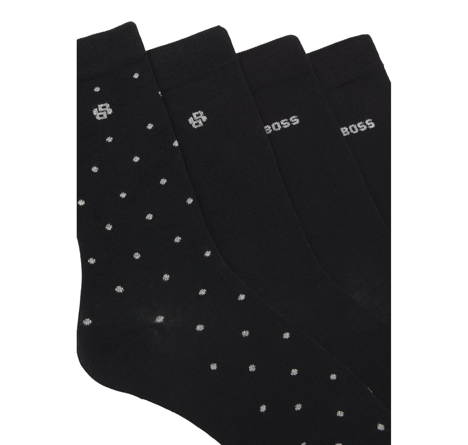 BOSS Women’s Socks Regular Height 4P RS GiftShine 50546742 Black Color