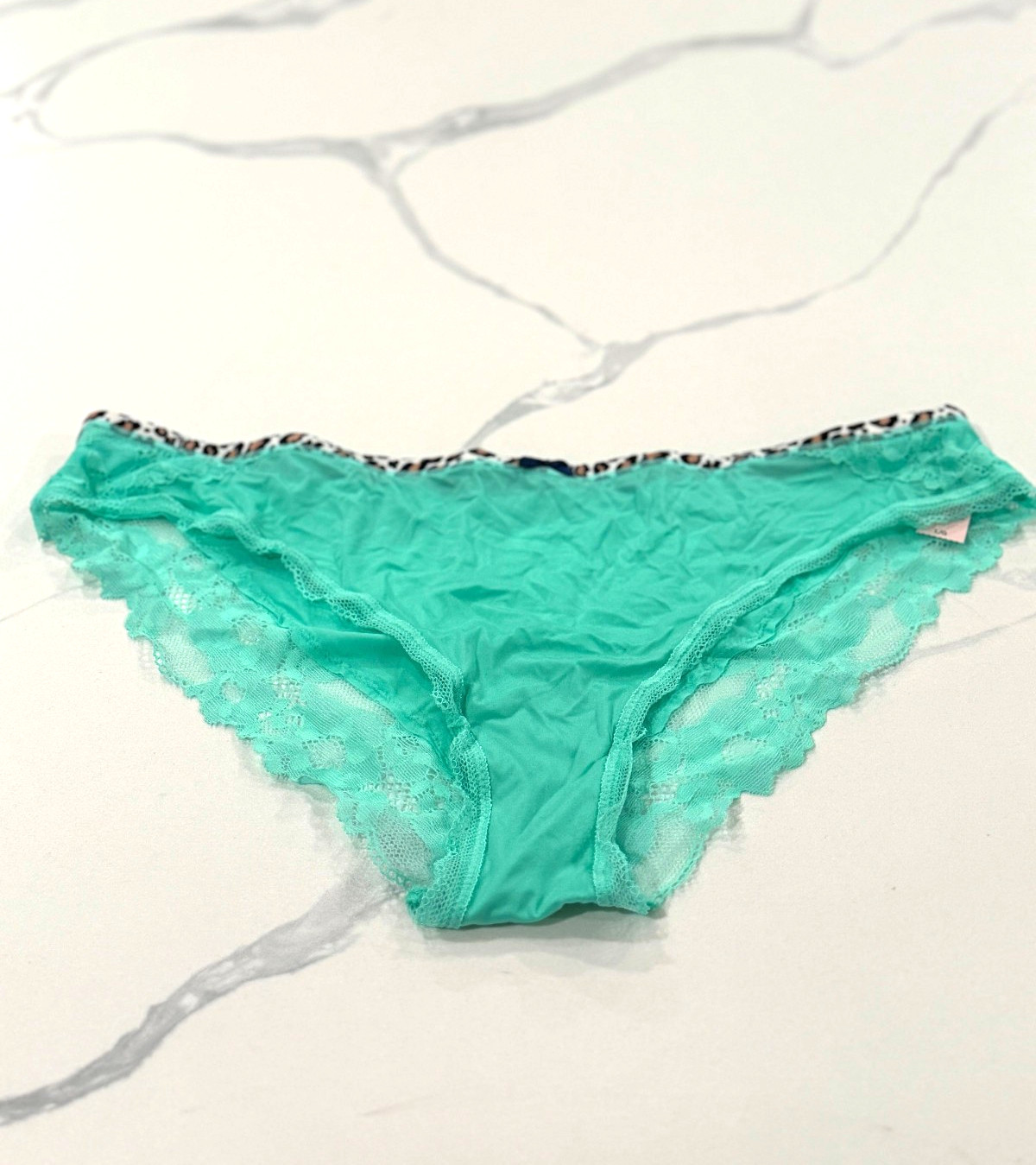 Victoria’s Secret Body by Victoria Lace-Trim Cheekini Panty Turquoise