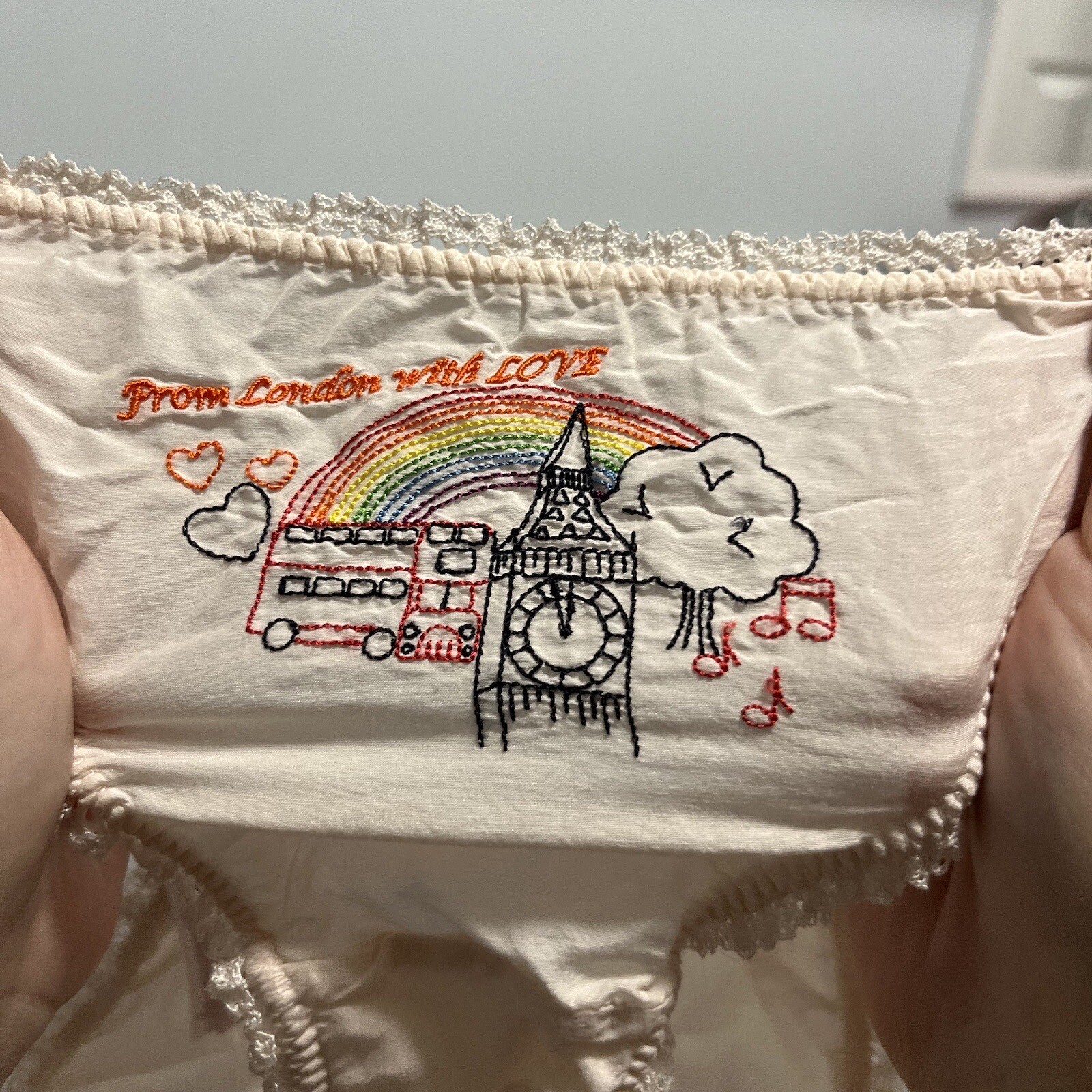Stella McCartney London Embroidered Ruffle Bikini Underwear