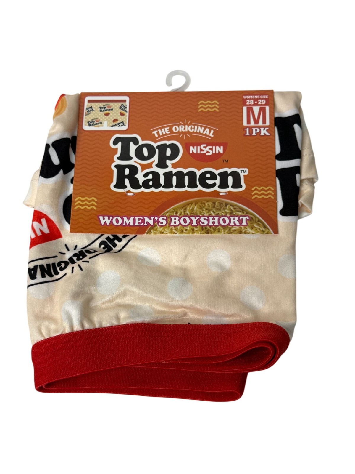 Womens Top Ramen Boyshort Nissin Graphic Lounge Sleep Shorts Size M Boxer Shorts
