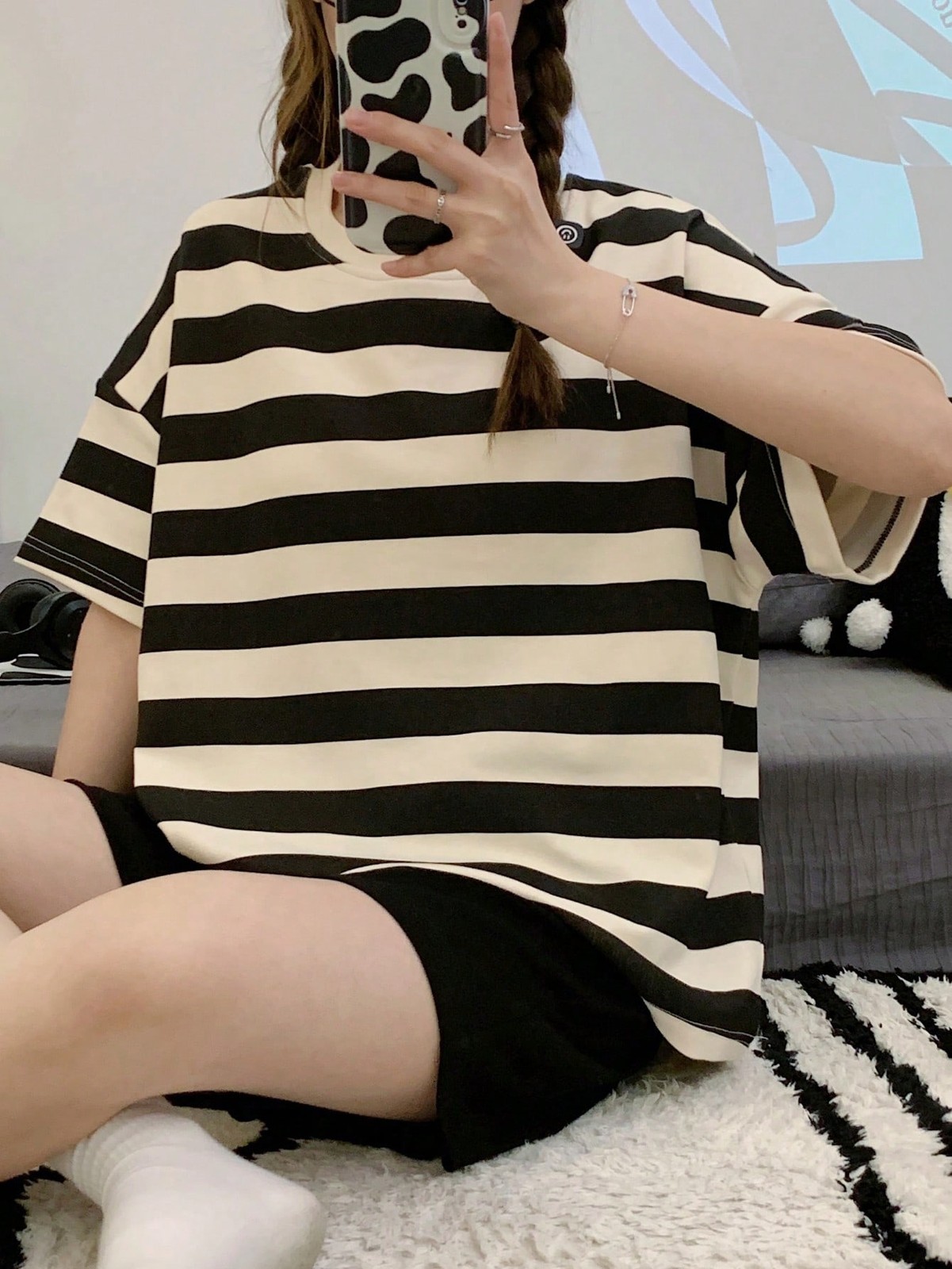 Ladies Comfortable Sleep and Loungewear Set with Short Sleeve Blouse and Shorts Cheap24