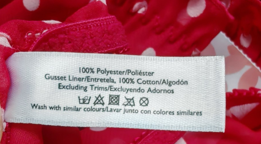 Knickerbox Red & White Polkadot Tanga Style Knickers Size 14