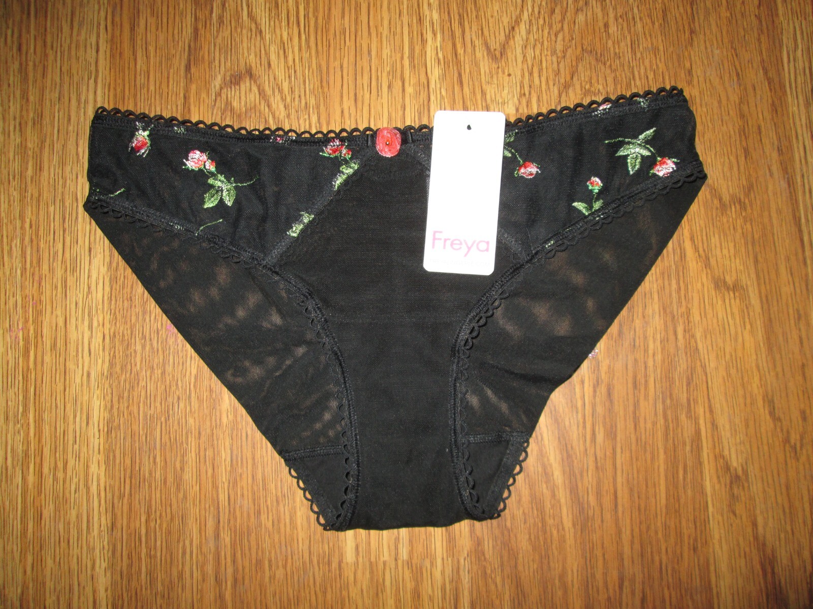 Womens FREYA EMBROIDERED ROSE BLOSSOM LACE underwear panties sz XS NWT