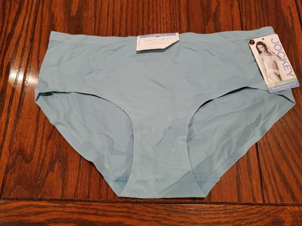 NWT JOCKEY SEAMFREE TOUCH OF AIR HIPSTER PANTIES 2142 973 AQUA size 6