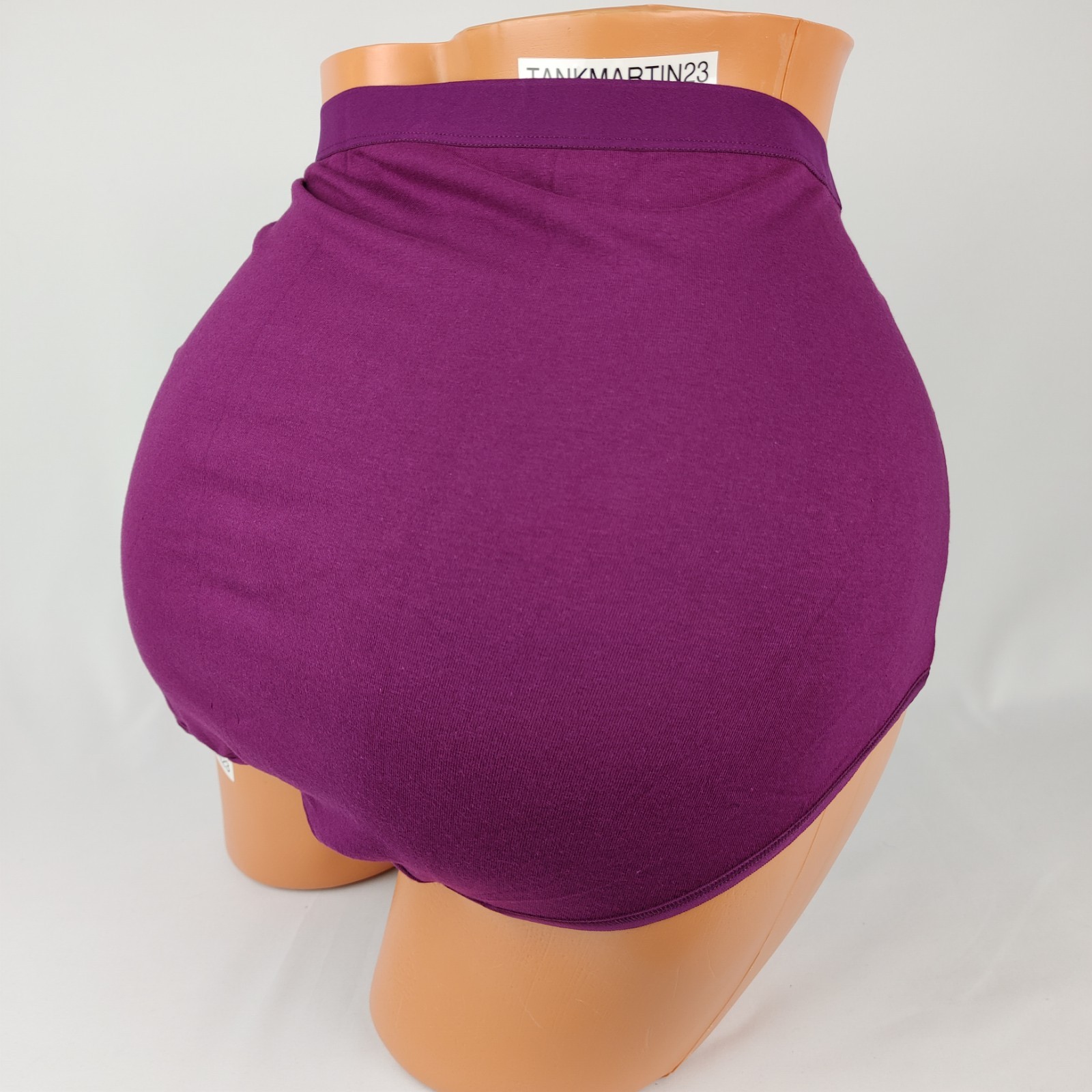 LANE BRYANT CACIQUE PLUS COTTON FULL BRIEF 18/20 PANTY BURGUNDY LACE HIPS