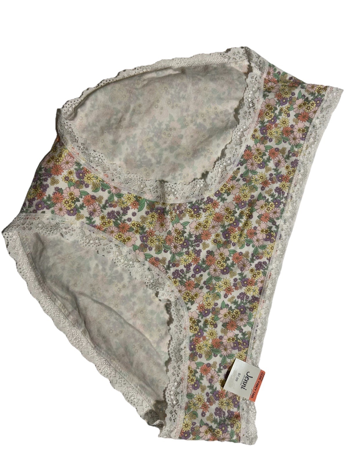Jenni Women’s Lace Trim Hipster Underwear Retro Floral Panty XXXL Spring