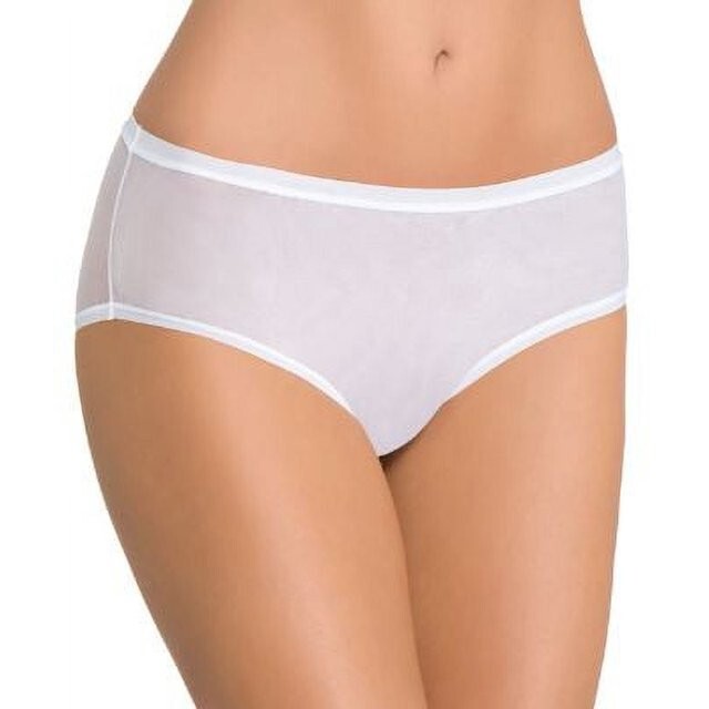 OnGossamer L14030 Womens White Mesh Clean Edge Modern Brief Size S