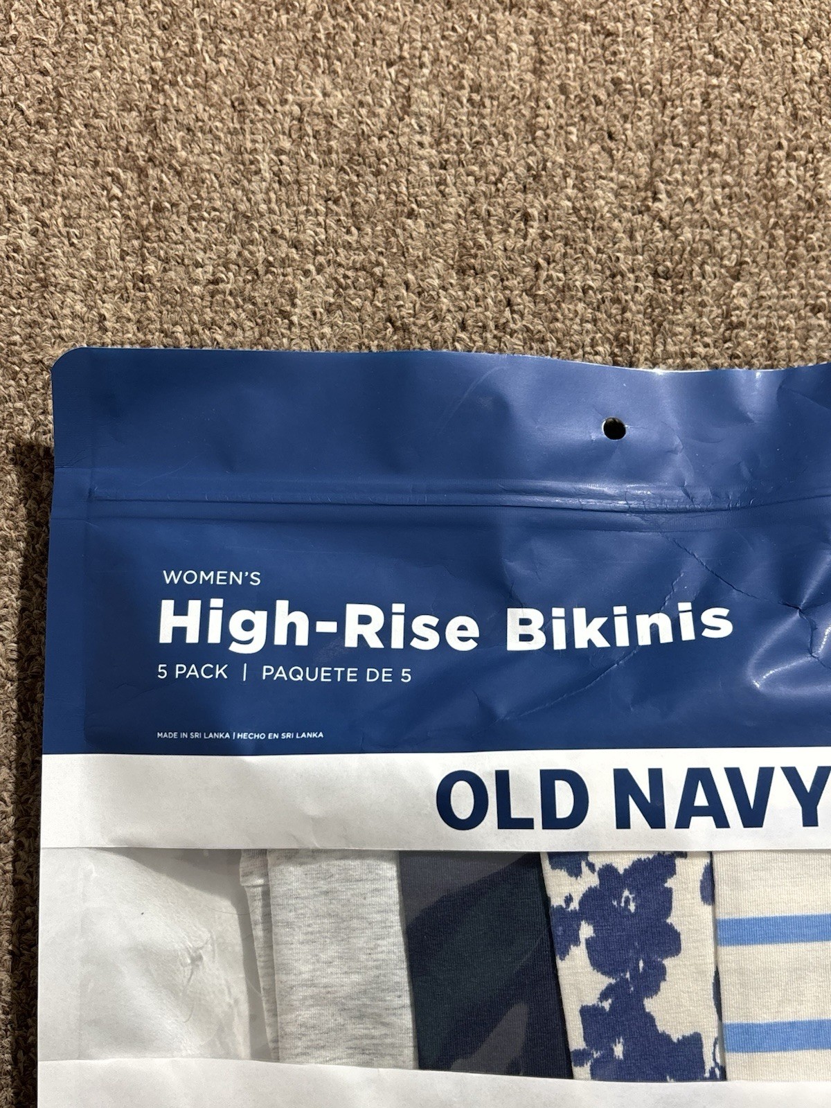 A82 NWT Old Navy Women’s 5-Pack High-Rise Bikinis Multicolor Underwear | M