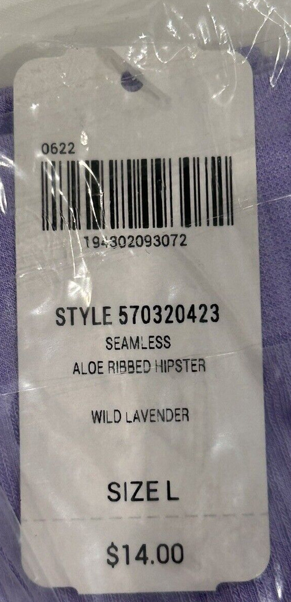 2-$14 ea. Soma Seamless Aloe Ribbed Hipster Storm Cloud Lavender Size L