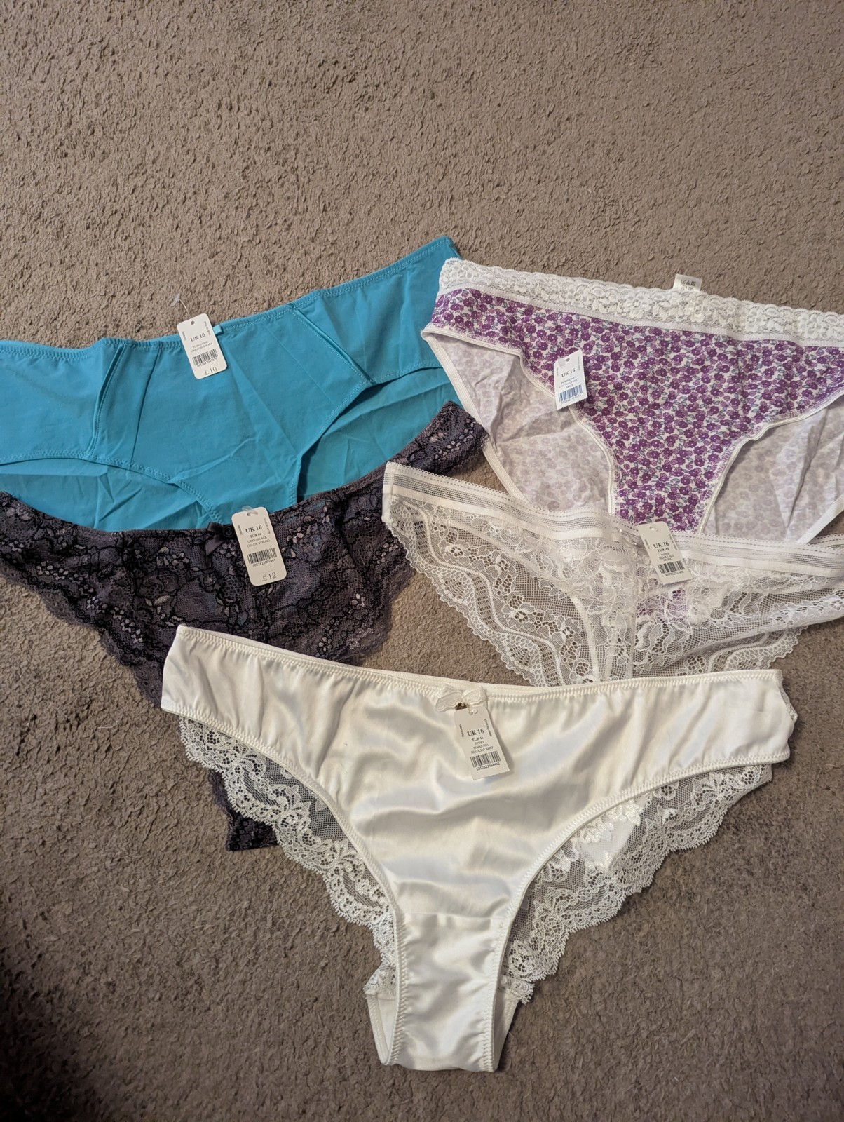 5 X BOUX AVENUE ASSORTED BRIEFS SHORTS THONGS SIZE UK 16 NEW RRP £58 BARGAIN