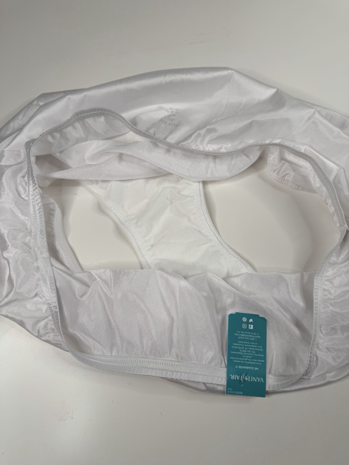Vanity Fair nylon Cotton Briefs Size 10 3XL White NEW 16345 15712