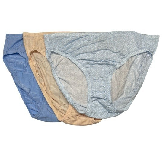 Jockey~Set of 3~Supersoft Breathe French Cut Brief~Size 7~Blue~A690993 13458