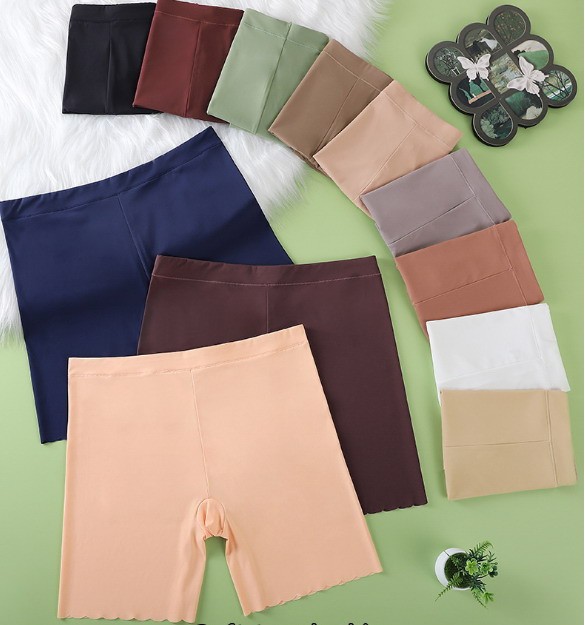 Women Legging High Waist Ice silk Solid Plus size Safety Underpants 92161