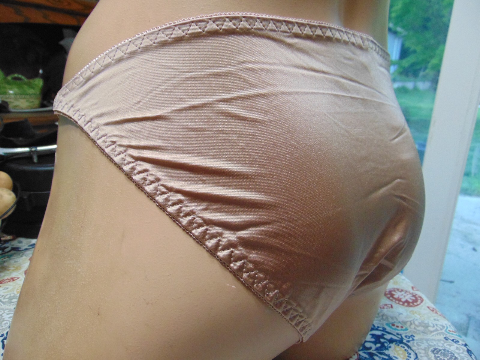Five Pack Buttery Smooth Second Skin Satin String Bikini Panties Size XL BG17