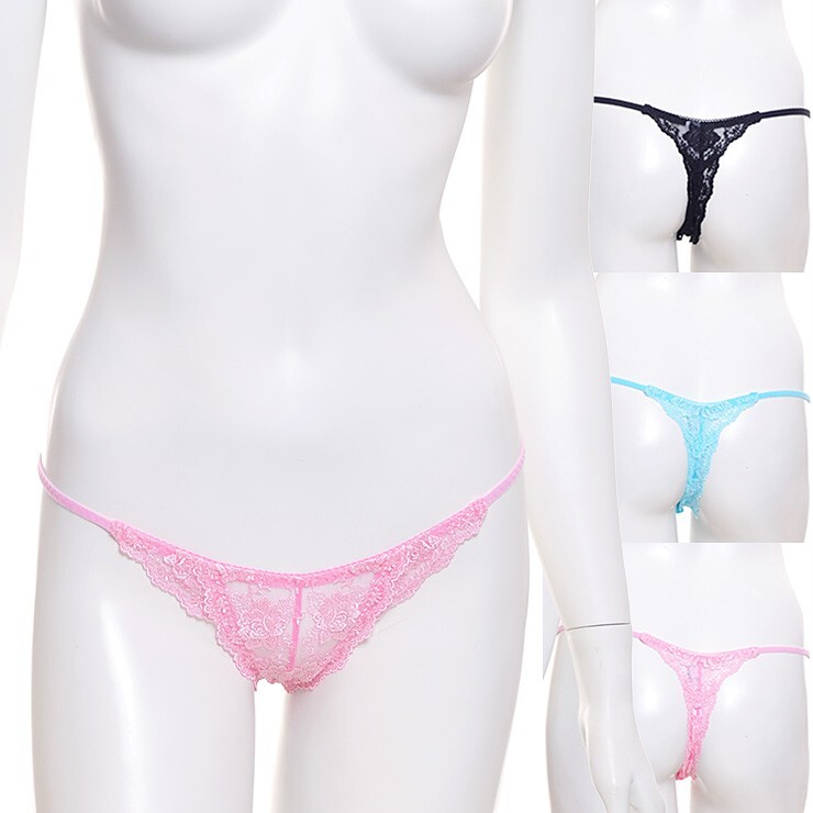 Japanese Sexy Floral lace Side-String Low-rise Thongs Panties made in Japan L677