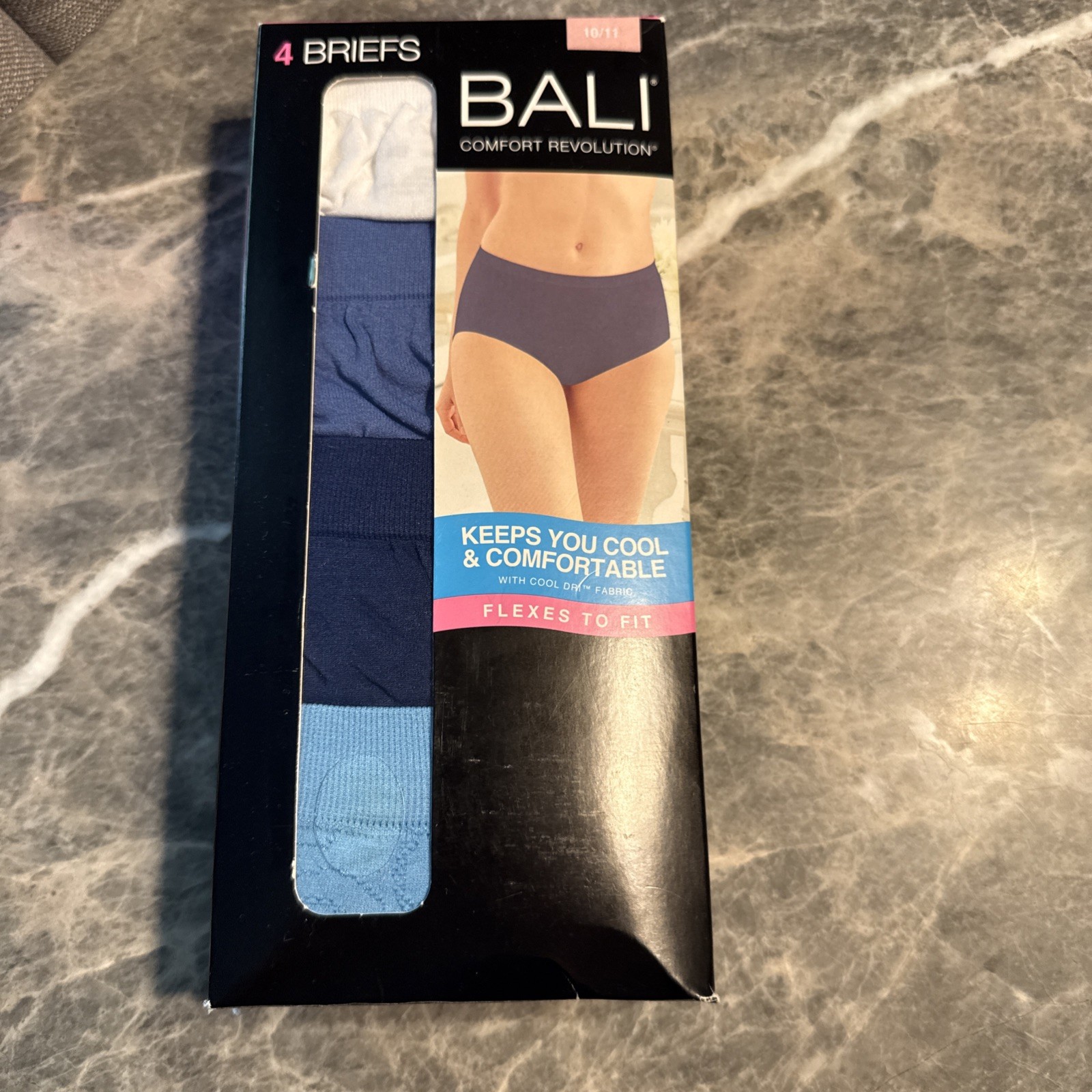 New Bali Women’s Briefs Size 10/11 Package Of 4 Flex Fit
