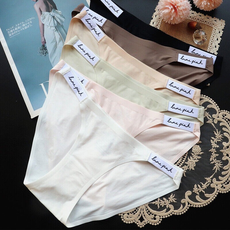 6 Packs Lot Sexy Womens Ice Silky Panties Full Briefs Underwear Smooth Lingeries