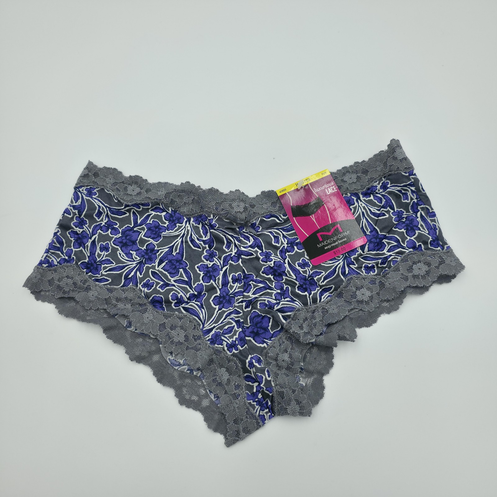 Maidenform Hipster Panties Womens Medium M/6 Lace Pink Nude Gray Floral 2-Pair