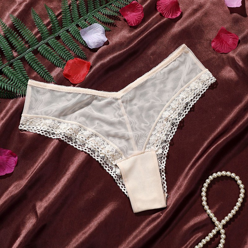 6 Pack Lot Sexy Womens See Through Sheer Panties Underwear V cut Briefs Lingerie