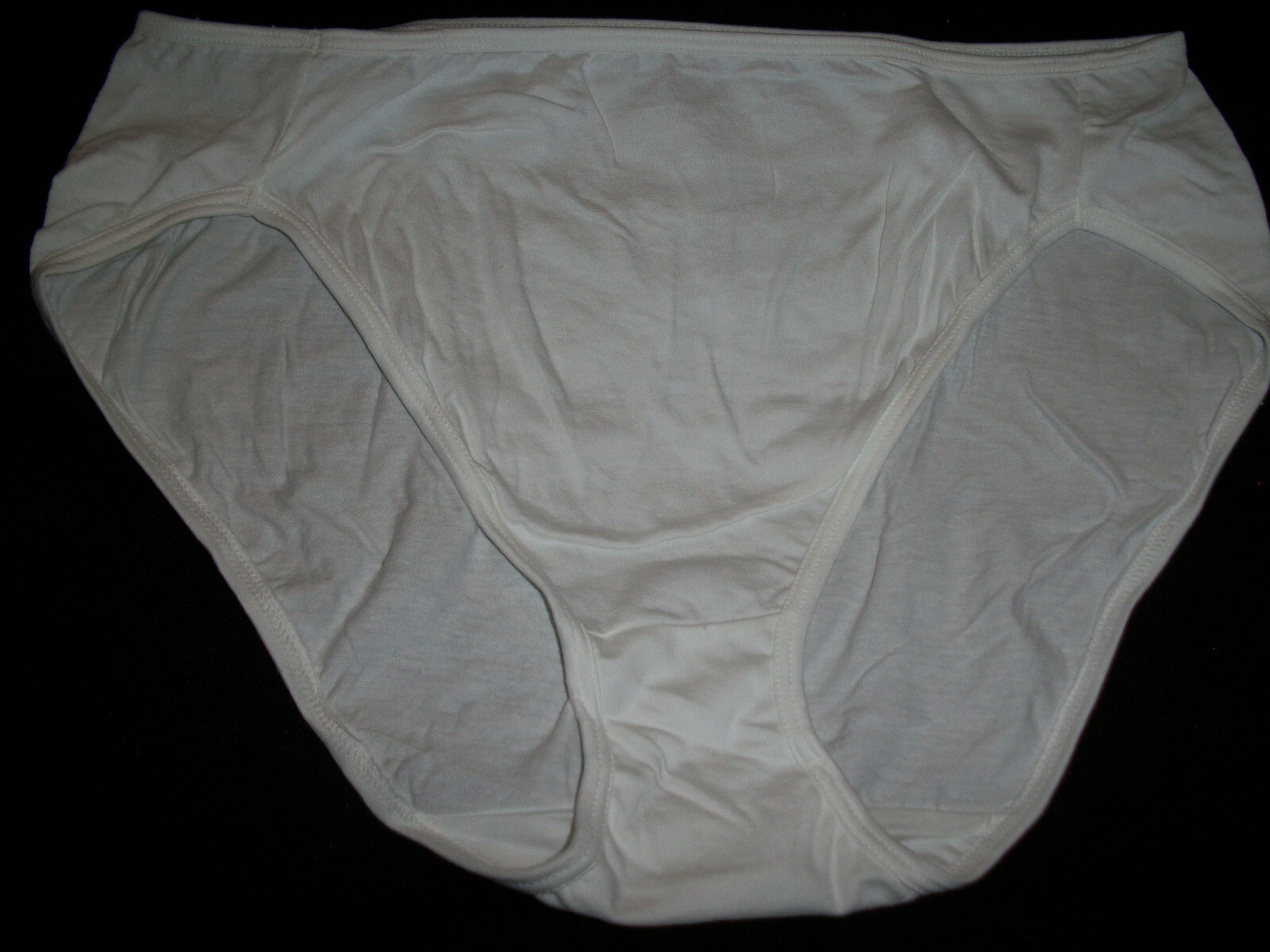 BALI LUXE LADIES HI-CUT FRENCH CUT BRIEF PANTY SIZE 8 X-LARGE WHITE COLOR NWOT