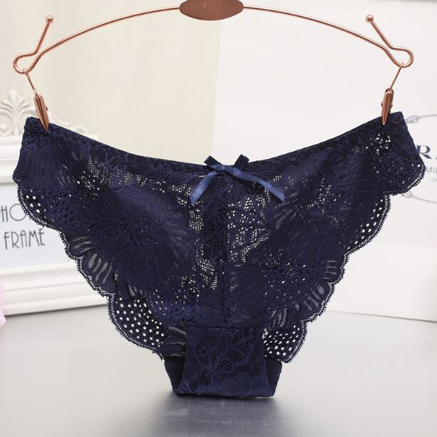 4 Pack Lot Sexy Womens See Through Lace Panties Briefs French Underwear Lingerie
