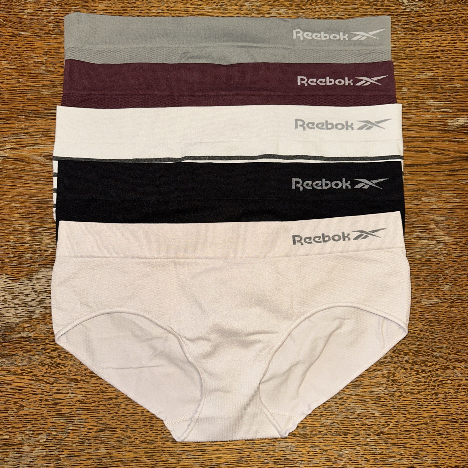 Reebok HIPSTER PANTY Size M/MEDIUM Panties Underwear NWOT 5 Pair LOT #2