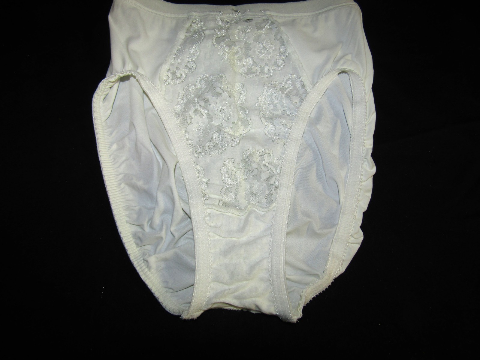 NWOT Vintage Warner’s The end Sz 5 White nylon Sheer lace Bikini panties 55141