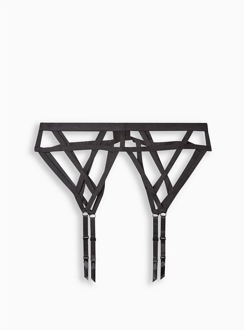 Womens Torrid OVERT STRAPPY GARTER BLACK Size 3/4 3X/4X 22 24 26 NWT