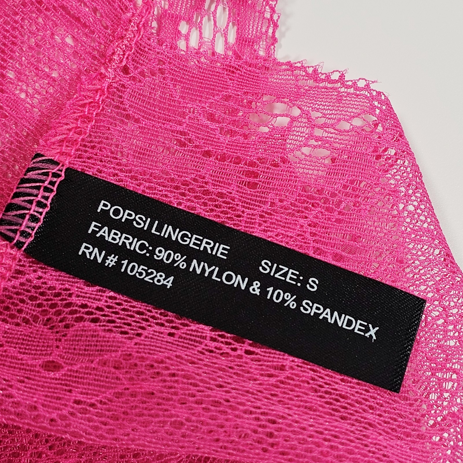 Popsi Lingerie Hot Pink Floral Lace Boyshort Panties Size S