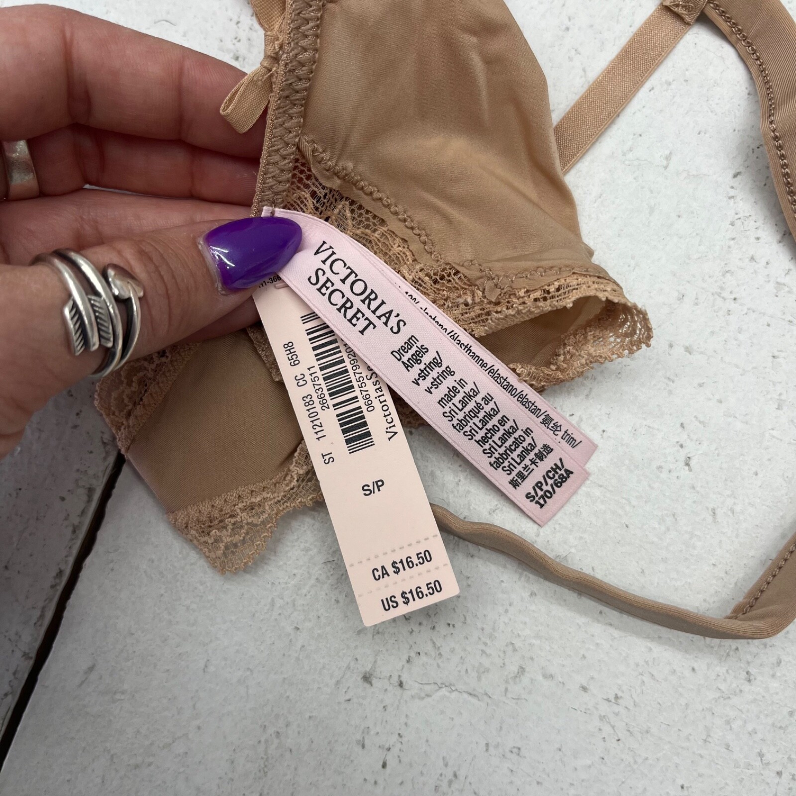 PINK Victorias Secret 5-Pack Thong Underwear Multicolor Womens Size Small
