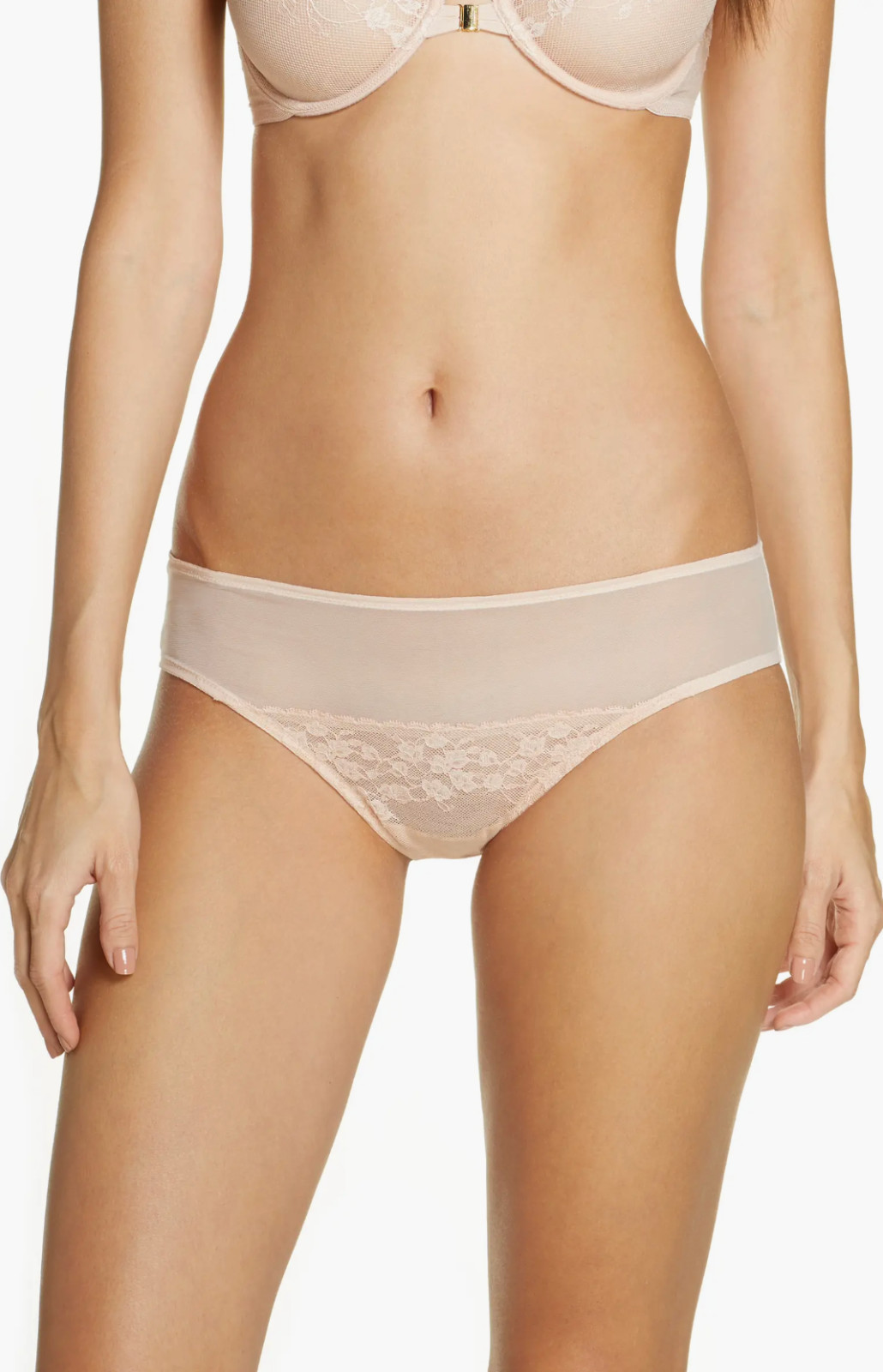 Natori Cherry Blossom French Cut Briefs in Cameo Rose Size Large L39723