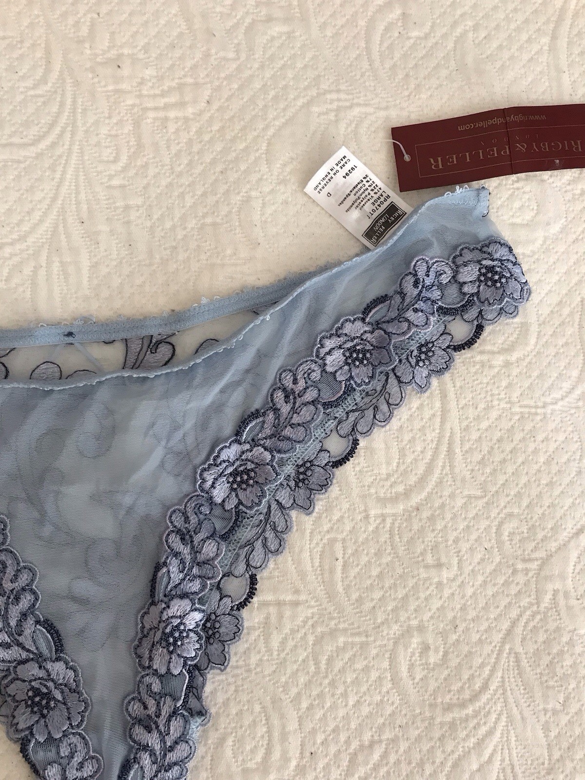 Rigby & Peller Panties New With Tags Sz L Blue Cheeky