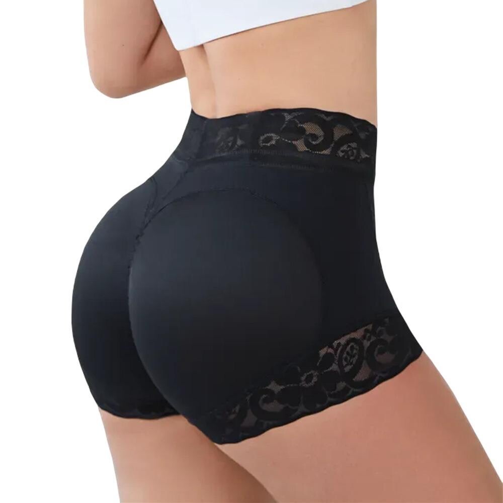 High Waist Lace Seamless Butt Lifting Padded Boyshort Shapewear for Women