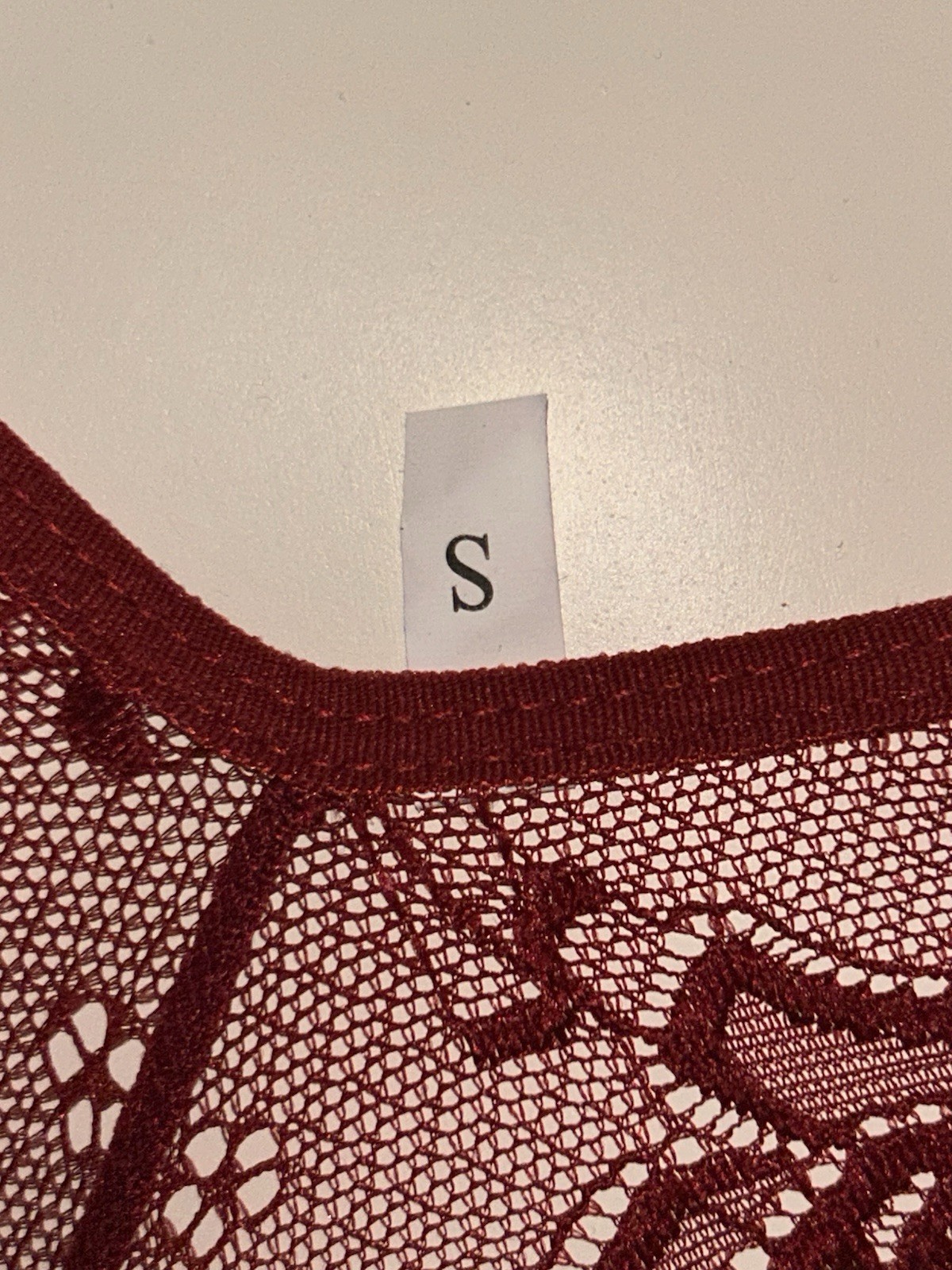 AvidLove Panty Lace Burgundy Mid Rise Sheer Sexy Woman Size Small