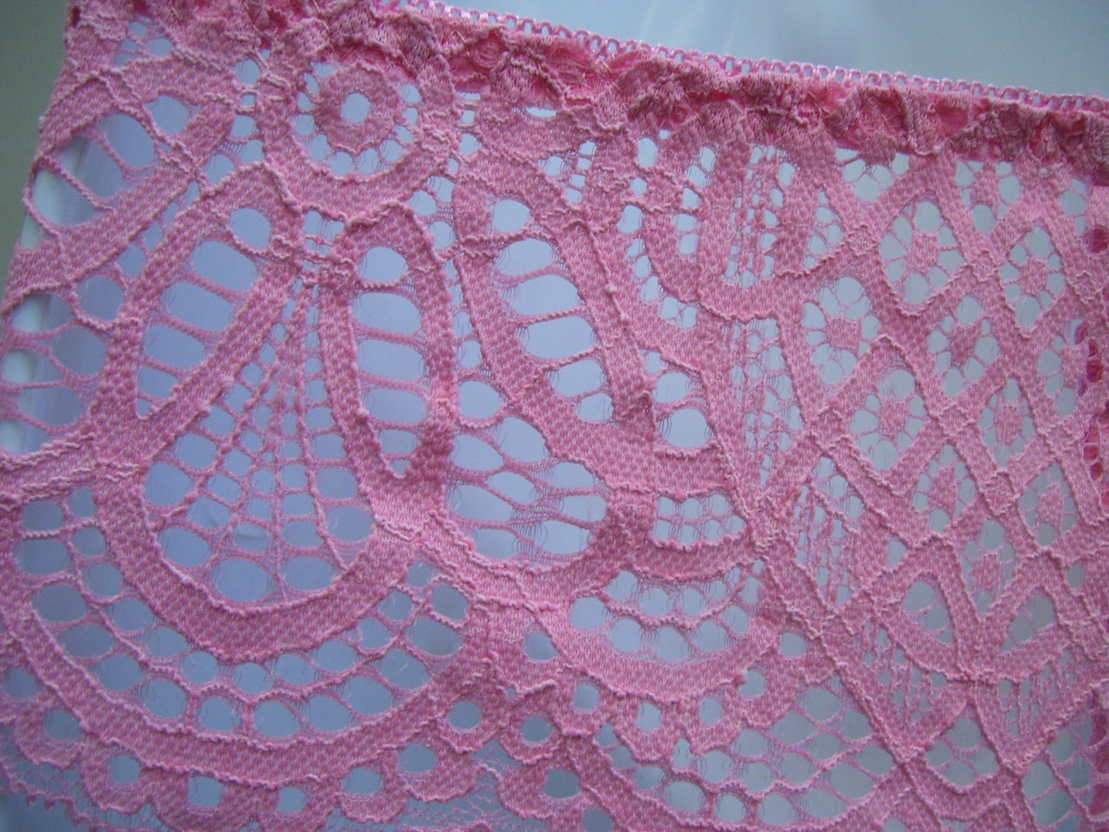 Women’s Medium Thongs Panties Unique Crochet Lace Pattern Apricot Orange