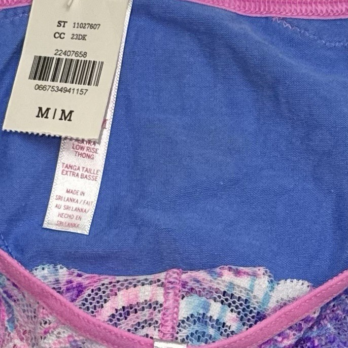 Y2K Victoria’s Secret PINK Life Medium Lace Back Extra Low Rise Thong Panties