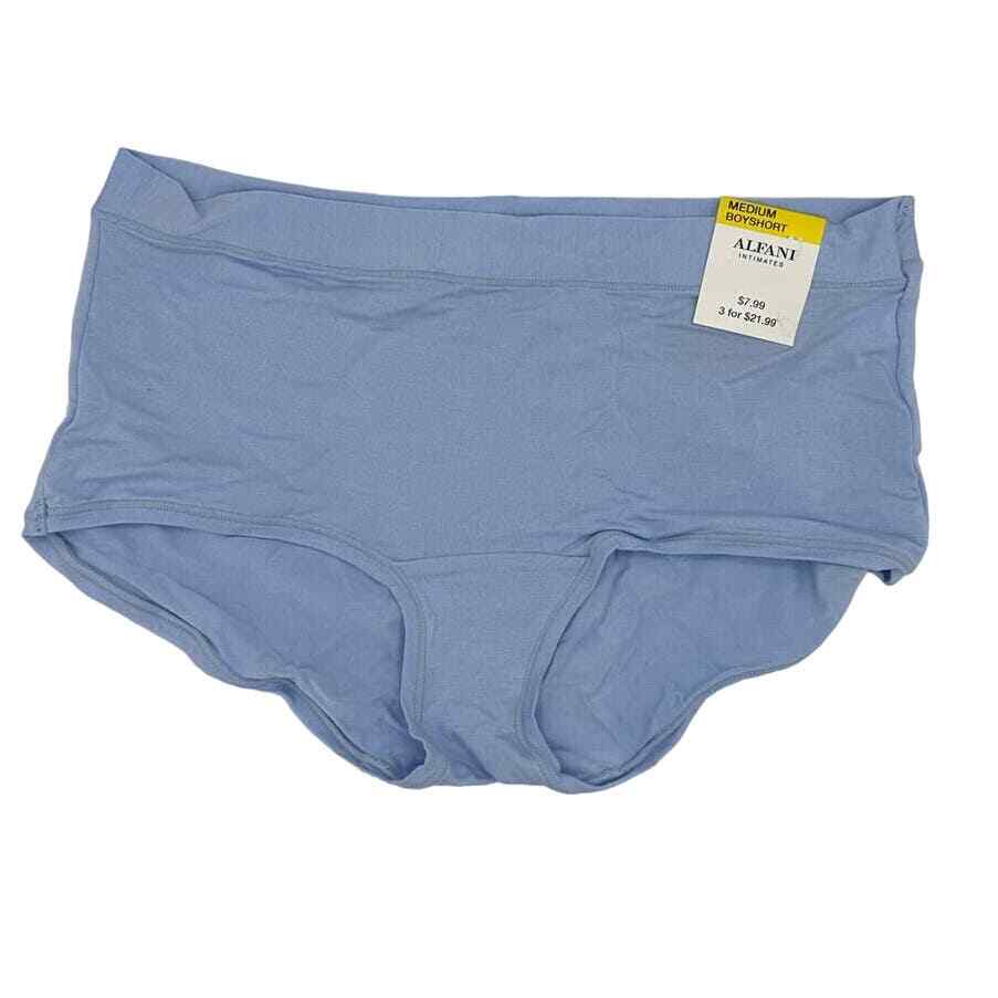 Alfani Ultra Soft Mix-and-Match Boyshort Underwear, Blue, Medium NWT