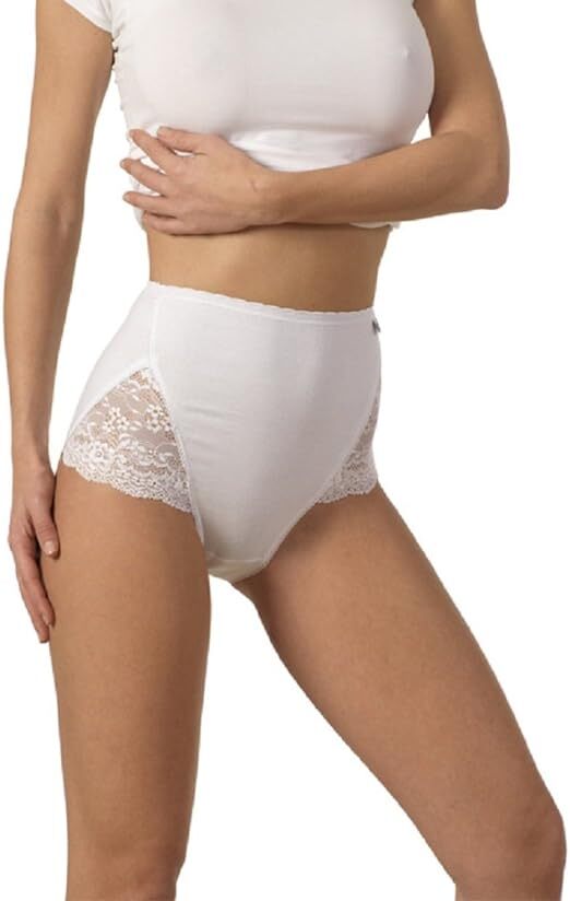High Waist Culotte with Lace Women’s Cotton Elastic Slip Snelly S401 Stretchy